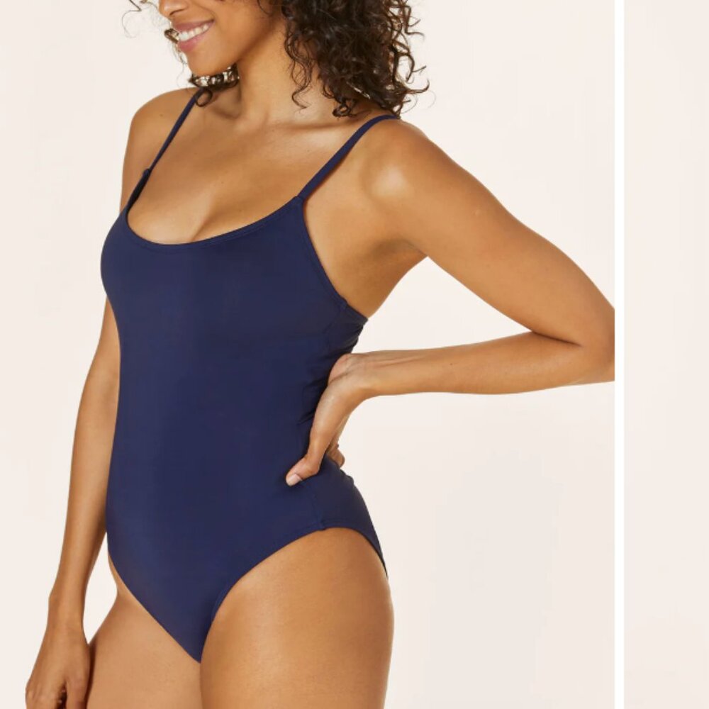 Andie The Amalfi One Piece Long Torso in Flat Navy Size M